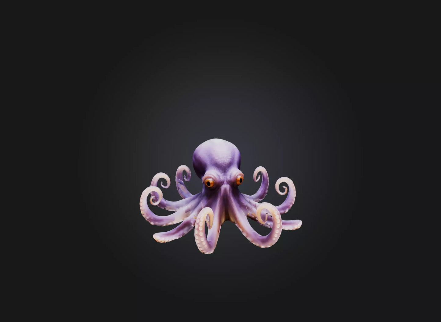 3D model octopus VR / AR / low-poly