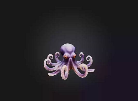 3D model octopus VR / AR / low-poly