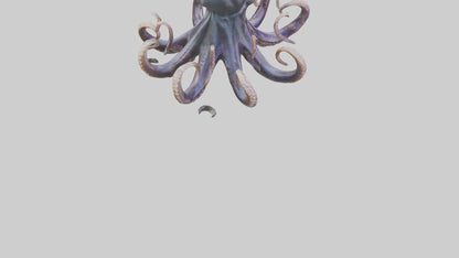 Octopus statue model VR / AR / low-poly