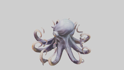 Octopus statue model VR / AR / low-poly