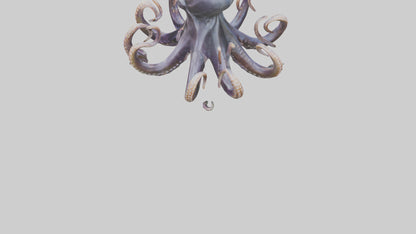 Octopus statue model VR / AR / low-poly
