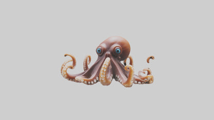 Octopus walking on land model 3D model