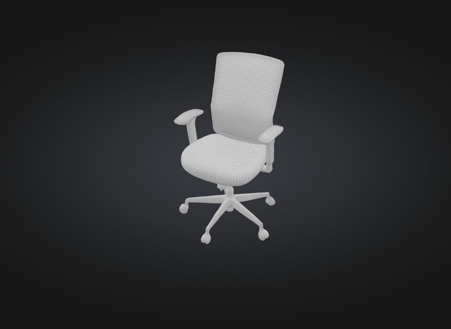 3D model office chair model VR / AR / low-poly