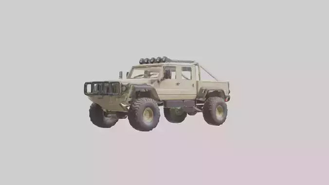 Offroad 6x6 Vehicle model 3D model