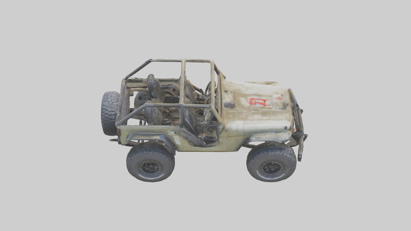Offroad Racing Jeep model 3D model