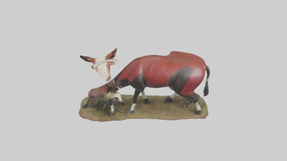 Okapi foraging model VR / AR / low-poly