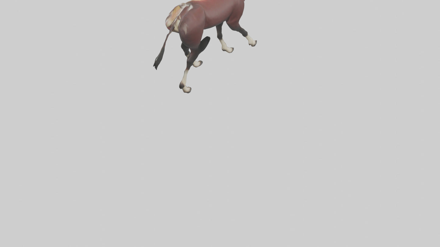 Okapi walking through brush model 3D model