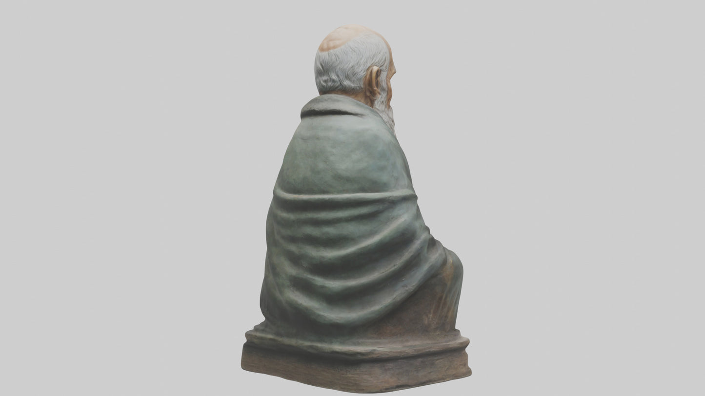 Old Man statue model VR / AR / low-poly