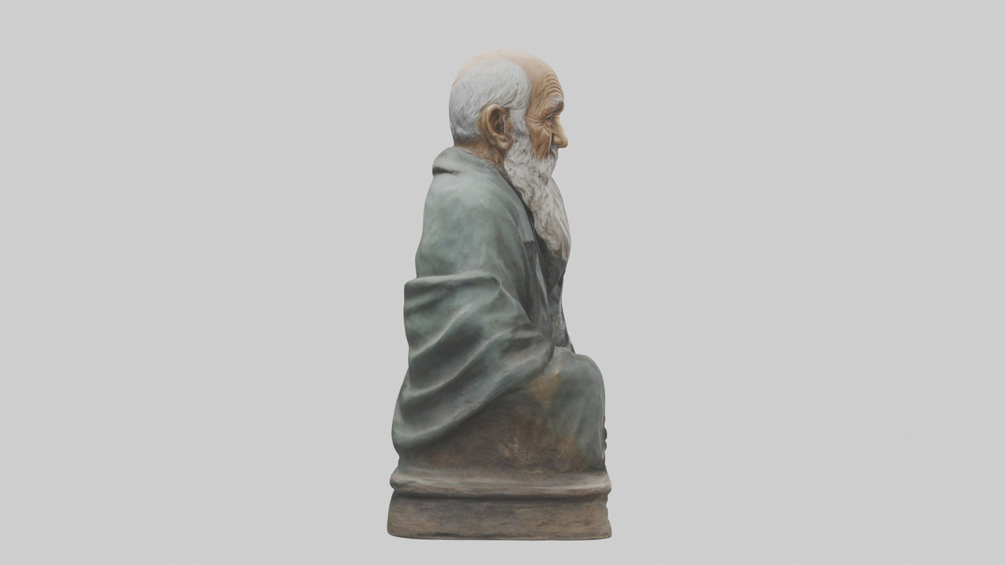 Old Man statue model VR / AR / low-poly
