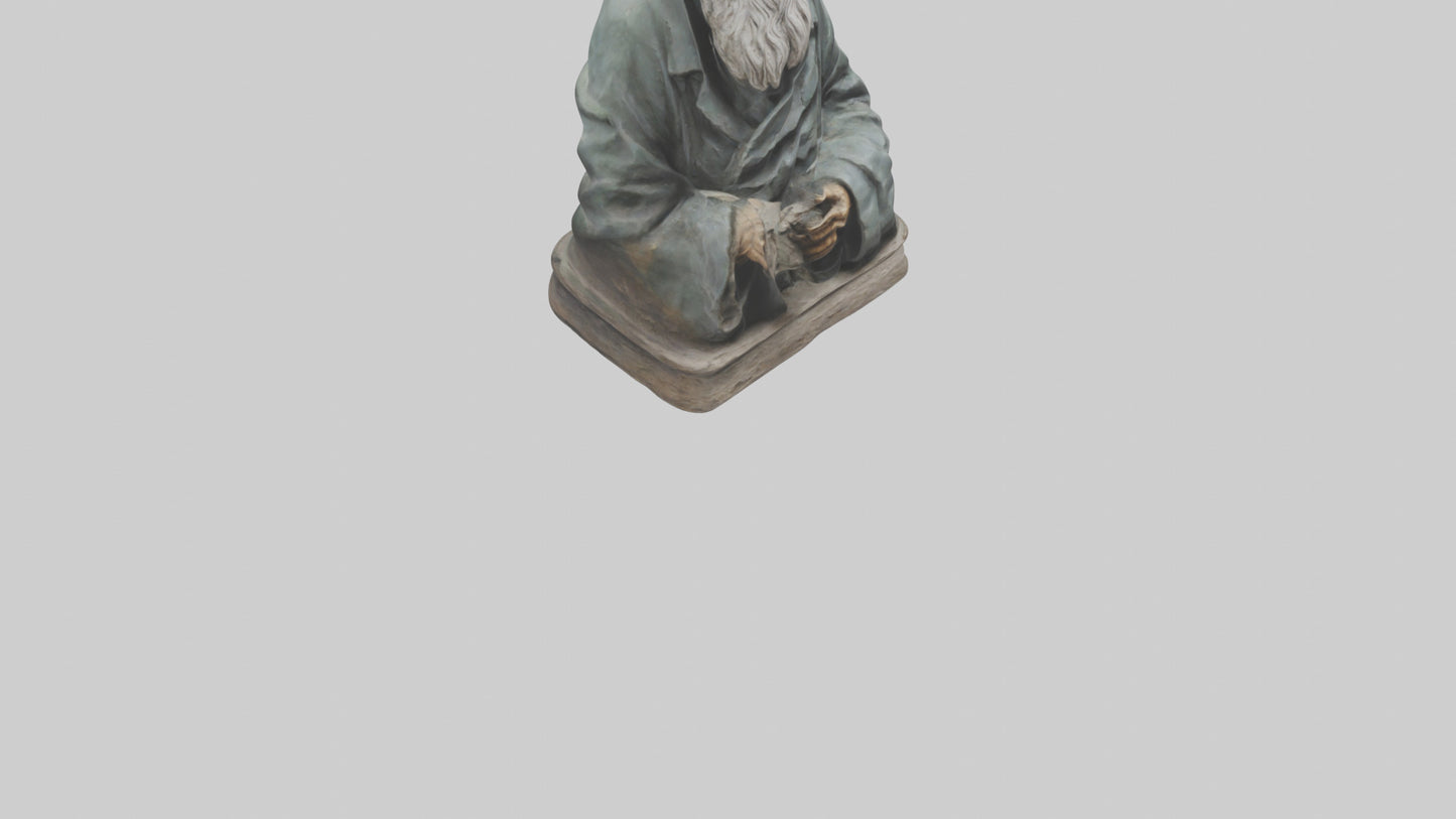 Old Man statue model VR / AR / low-poly