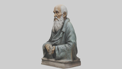 Old Man statue model VR / AR / low-poly