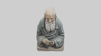 Old Man statue model VR / AR / low-poly