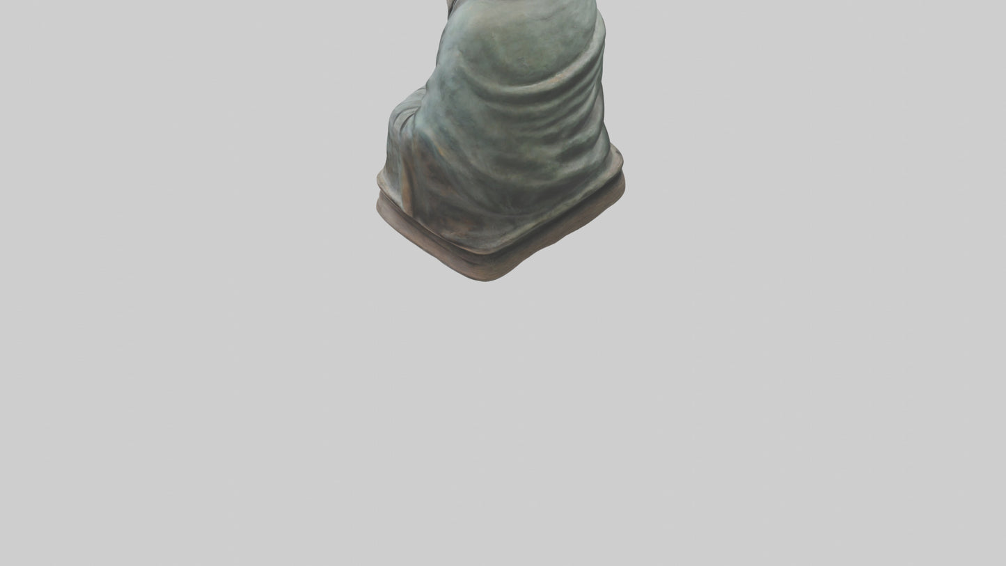 Old Man statue model VR / AR / low-poly