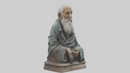 Old Man statue model VR / AR / low-poly