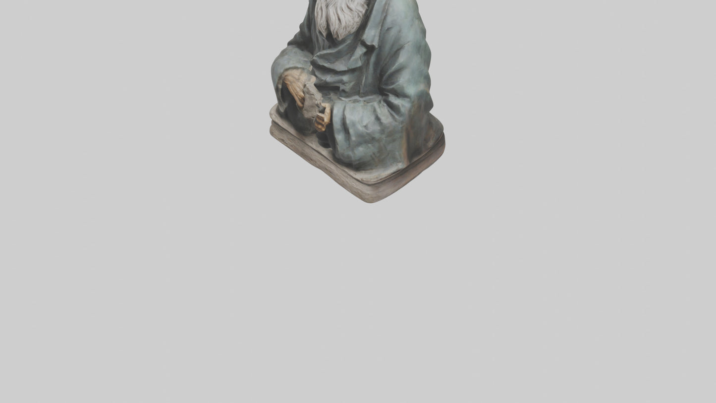 Old Man statue model VR / AR / low-poly