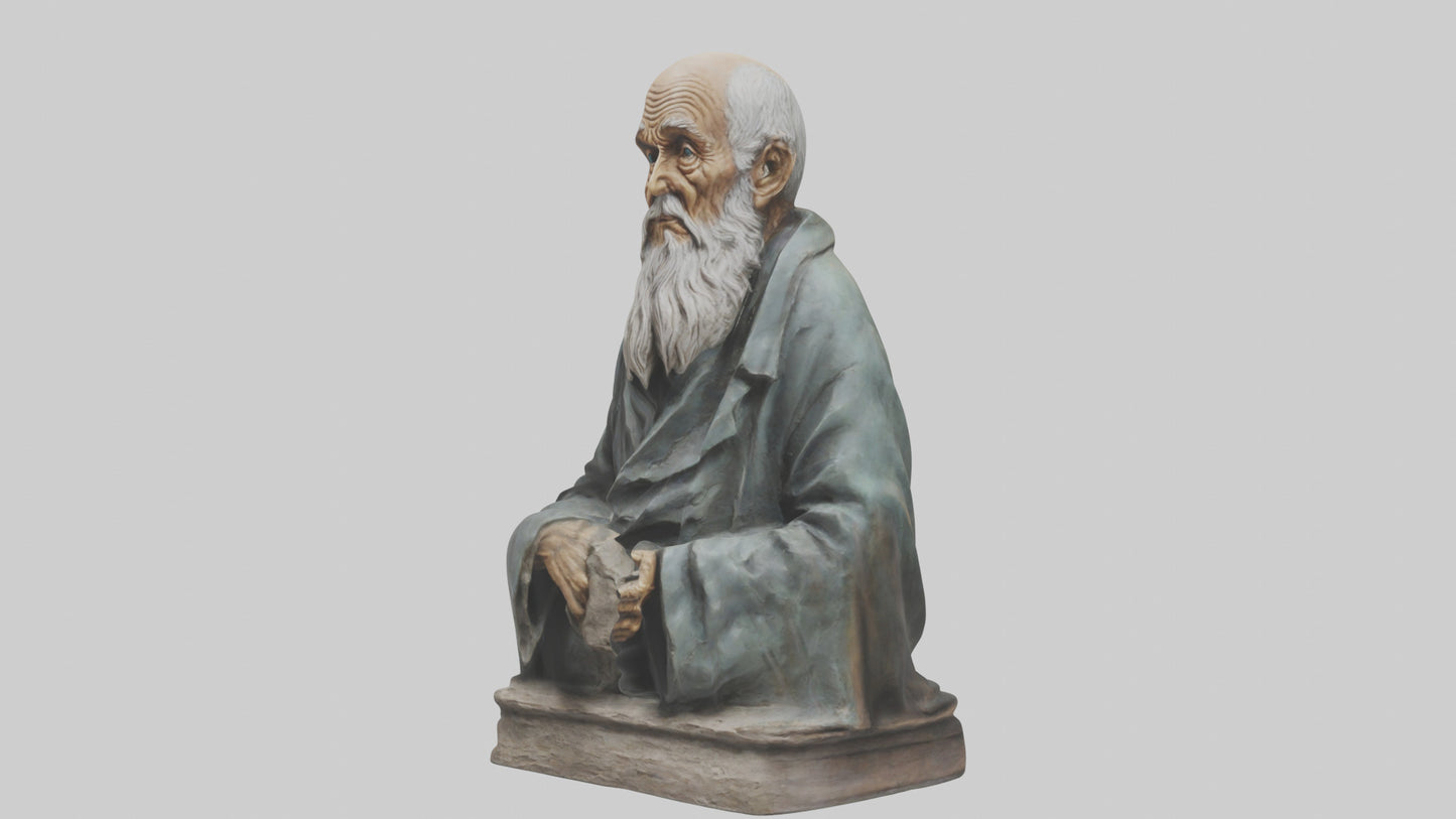 Old Man statue model VR / AR / low-poly