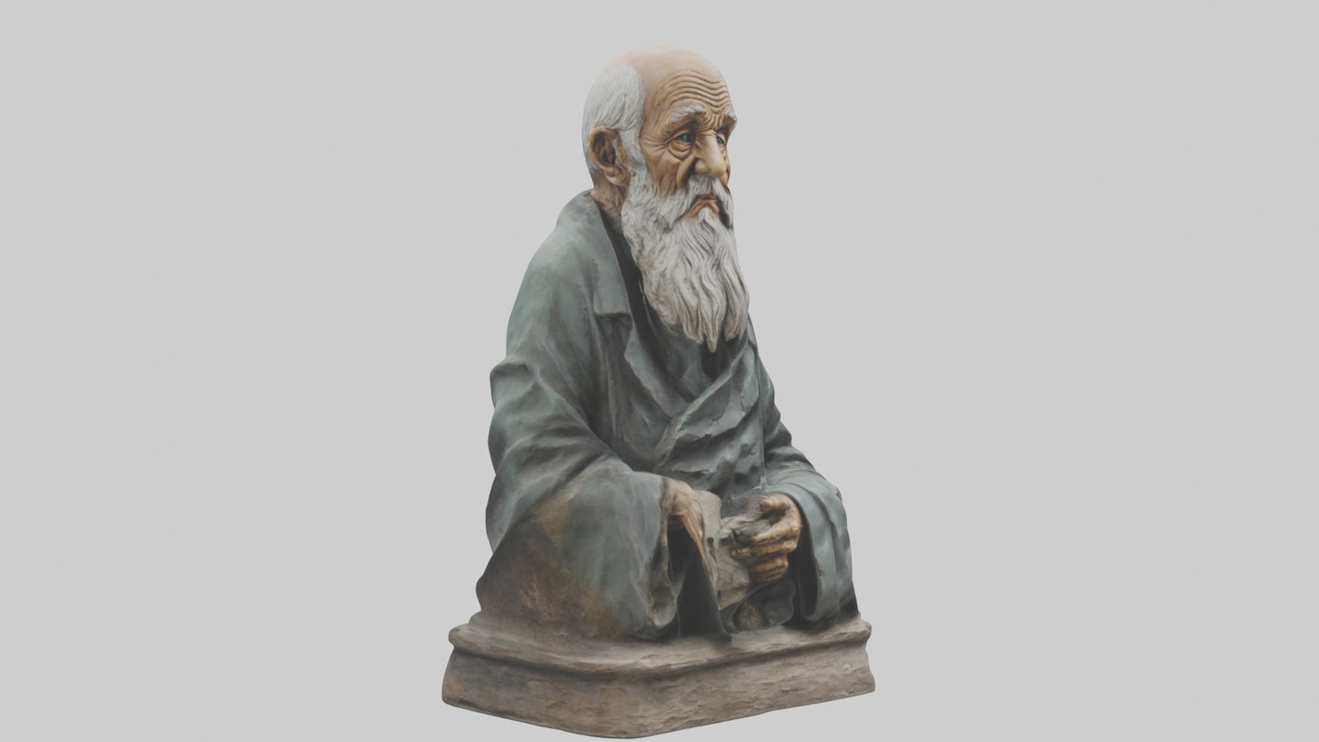 Old Man statue model VR / AR / low-poly