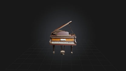 3D model Old Piano VR / AR / low-poly