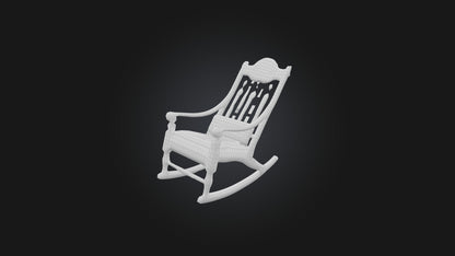 3D model Old Rocking Chair VR / AR / low-poly