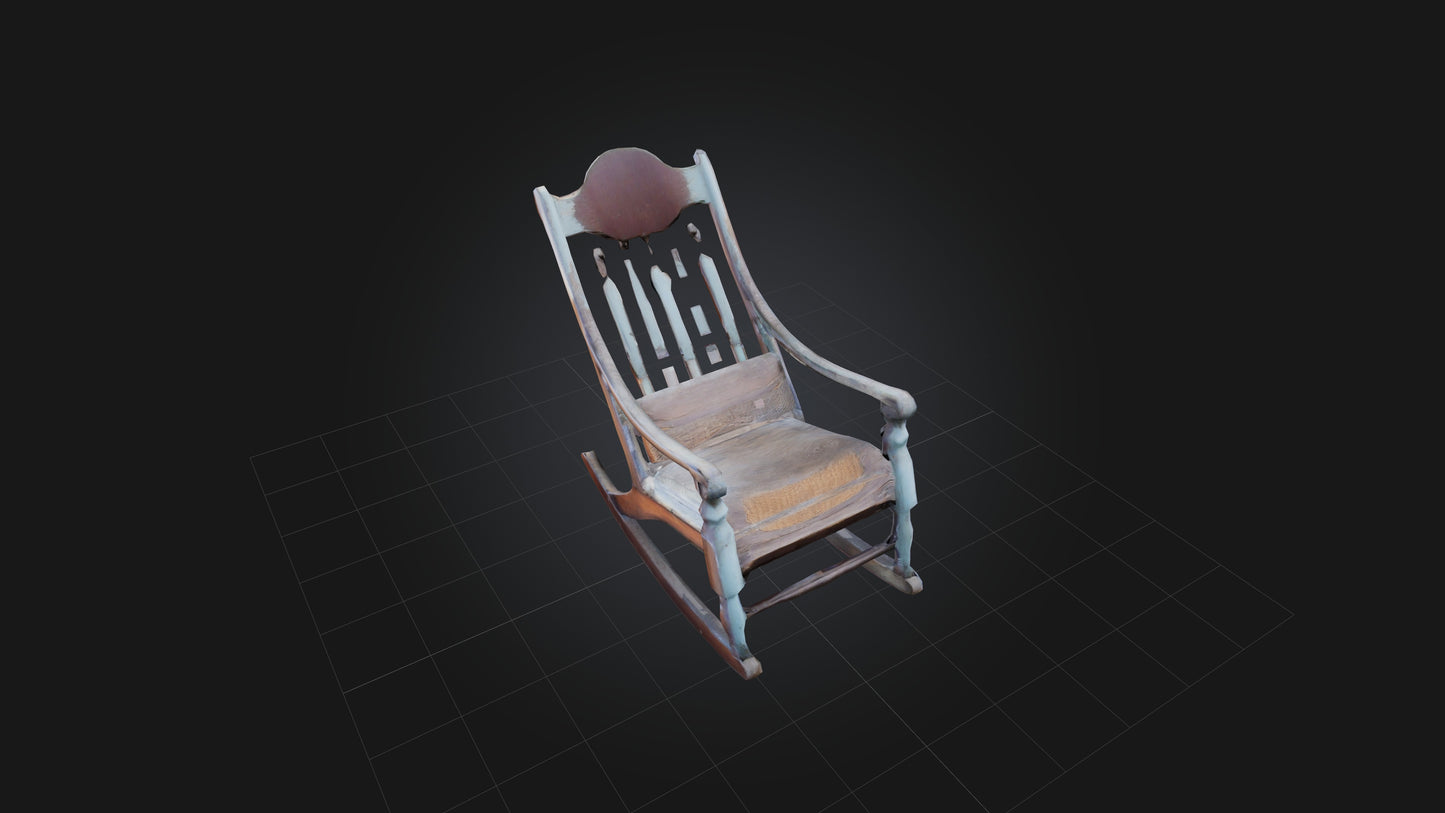 3D model Old Rocking Chair VR / AR / low-poly
