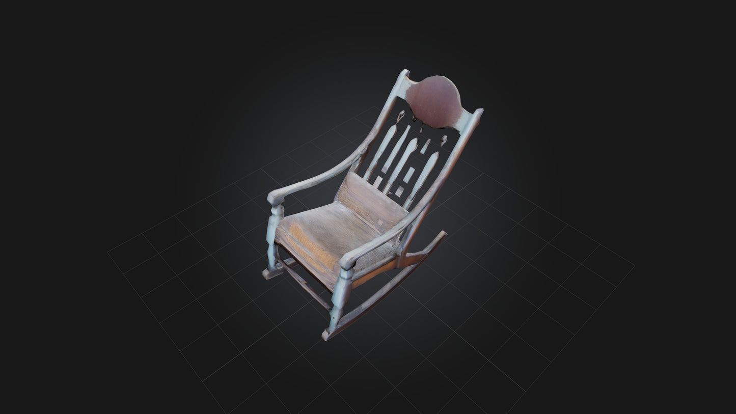 3D model Old Rocking Chair VR / AR / low-poly