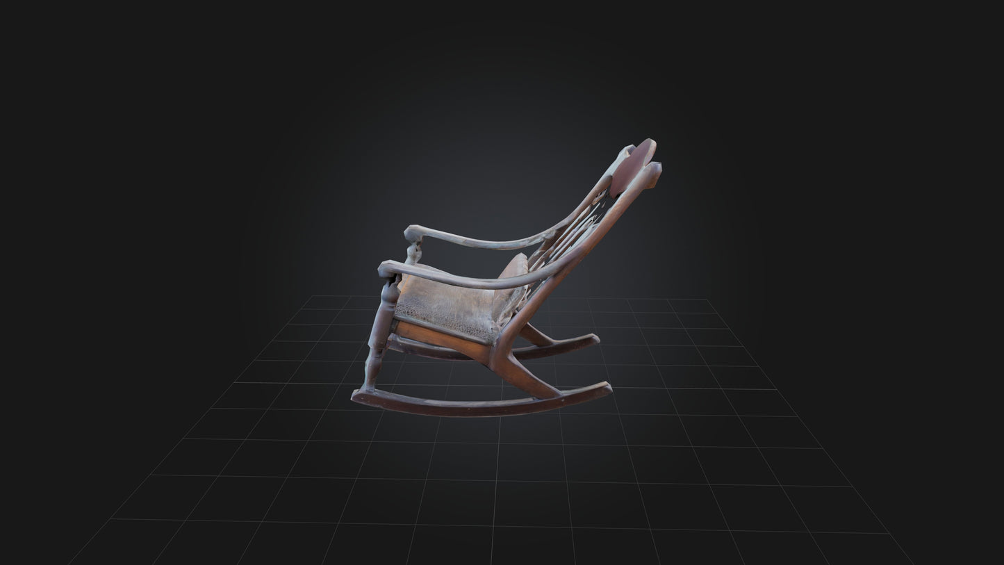 3D model Old Rocking Chair VR / AR / low-poly