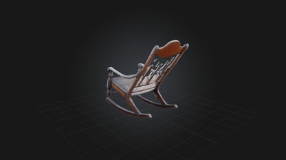3D model Old Rocking Chair VR / AR / low-poly