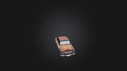 3D model Old Rusty Car VR / AR / low-poly