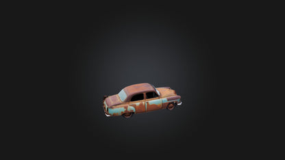 3D model Old Rusty Car VR / AR / low-poly