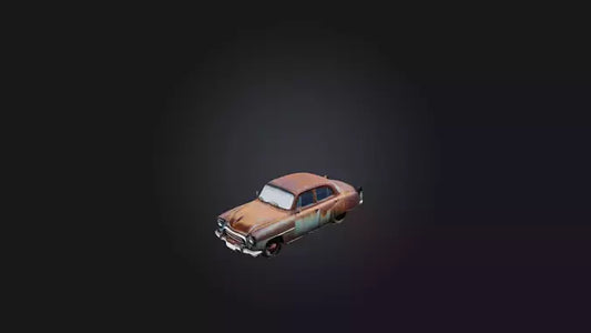 3D model Old Rusty Car VR / AR / low-poly