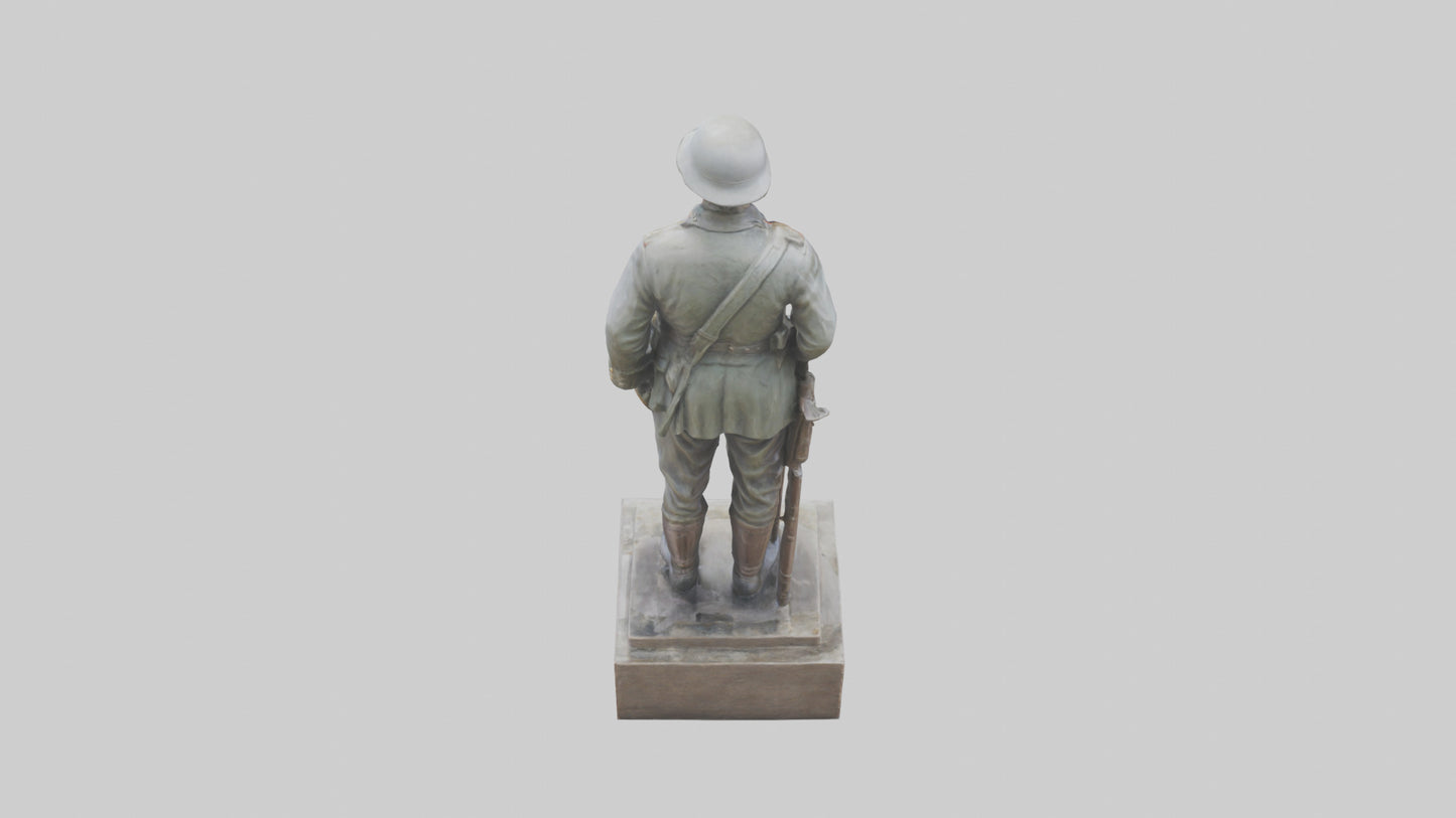 Old Soldier statue model 3D model