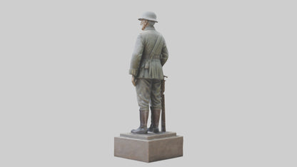 Old Soldier statue model 3D model