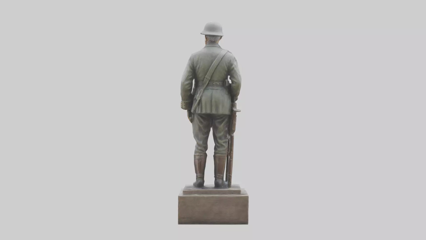 Old Soldier statue model 3D model
