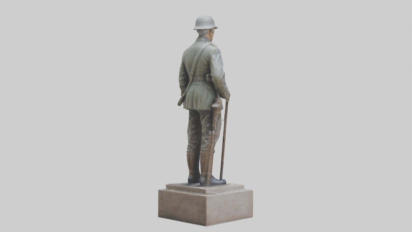 Old Soldier statue model 3D model
