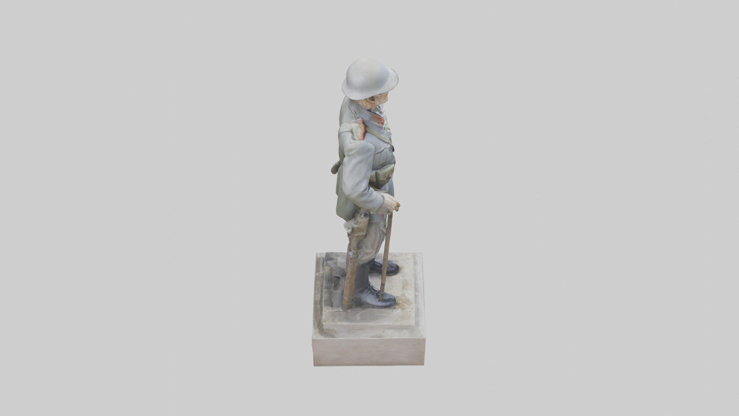 Old Soldier statue model 3D model