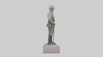 Old Soldier statue model 3D model