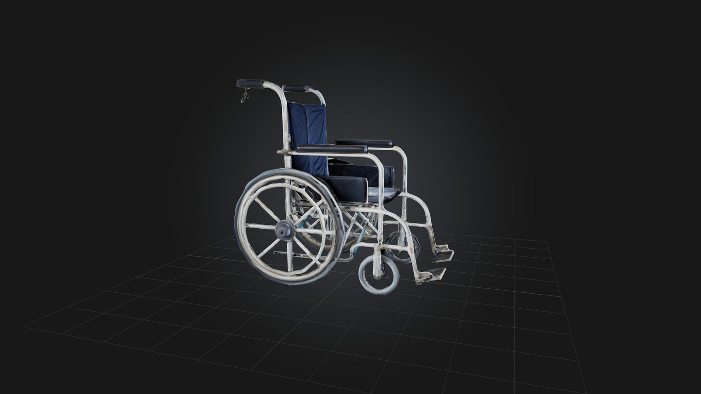3D model Old Wheelchair VR / AR / low-poly