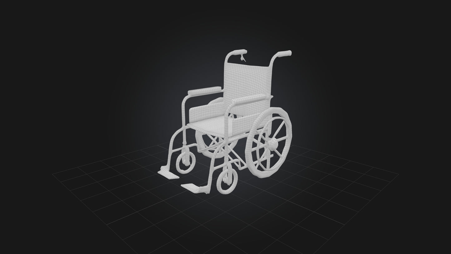 3D model Old Wheelchair VR / AR / low-poly