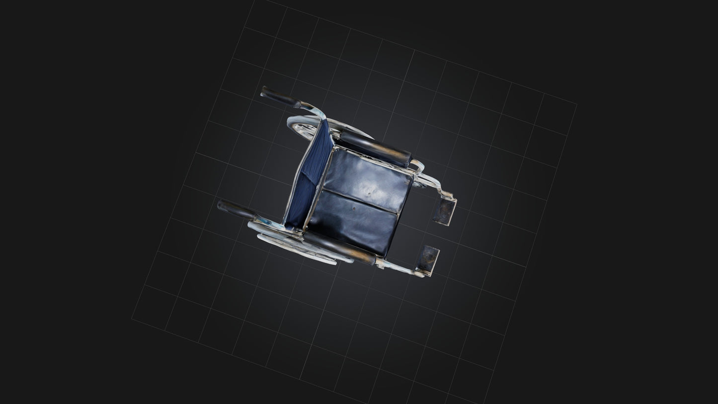 3D model Old Wheelchair VR / AR / low-poly