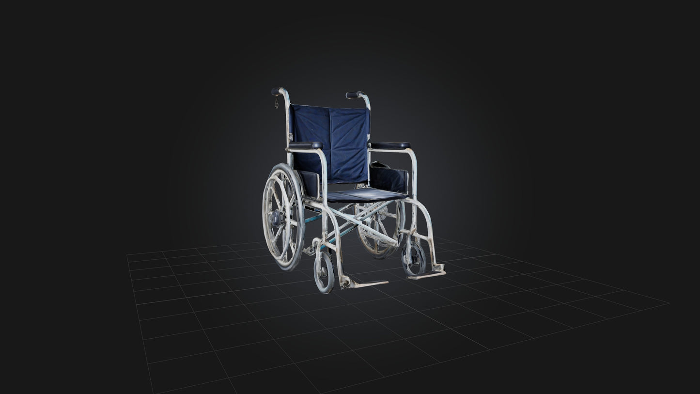 3D model Old Wheelchair VR / AR / low-poly