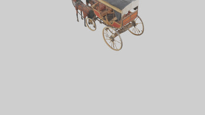 Oldfashioned Horsedrawn Carriage model VR / AR / low-poly