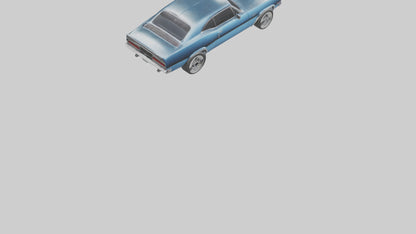 Oldschool Muscle Car with Chrome Grill model 3D model