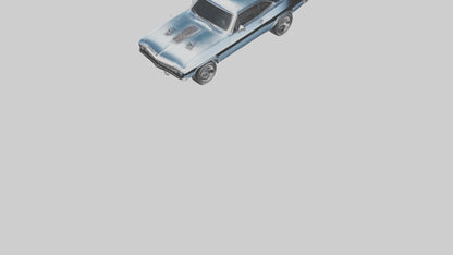 Oldschool Muscle Car with Chrome Grill model 3D model