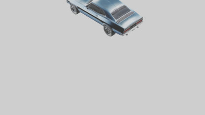 Oldschool Muscle Car with Chrome Grill model 3D model