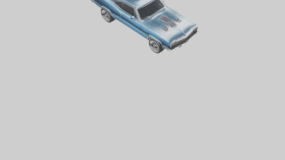 Oldschool Muscle Car with Chrome Grill model 3D model