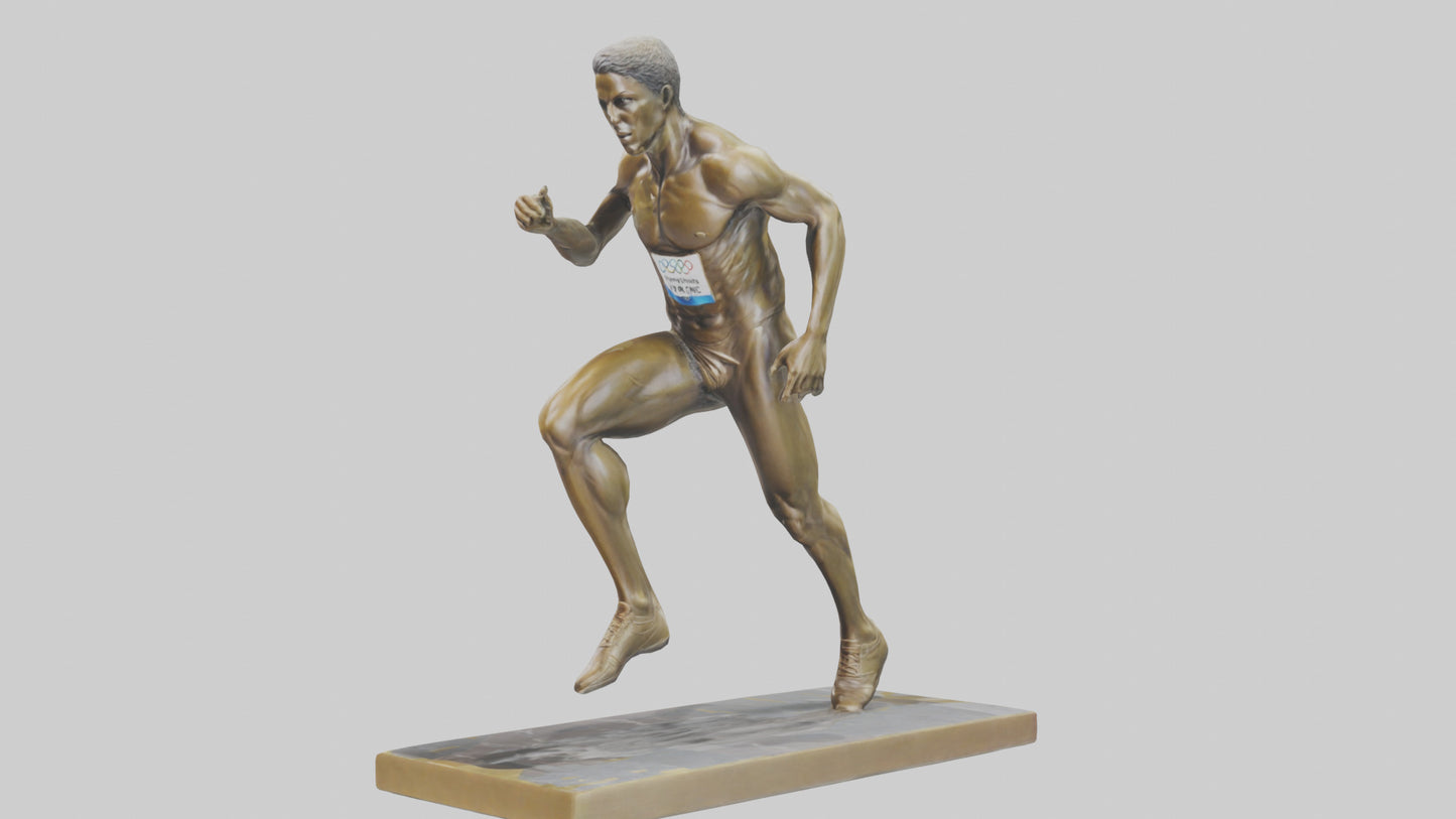 Olympic Sprinter Statue model VR / AR / low-poly