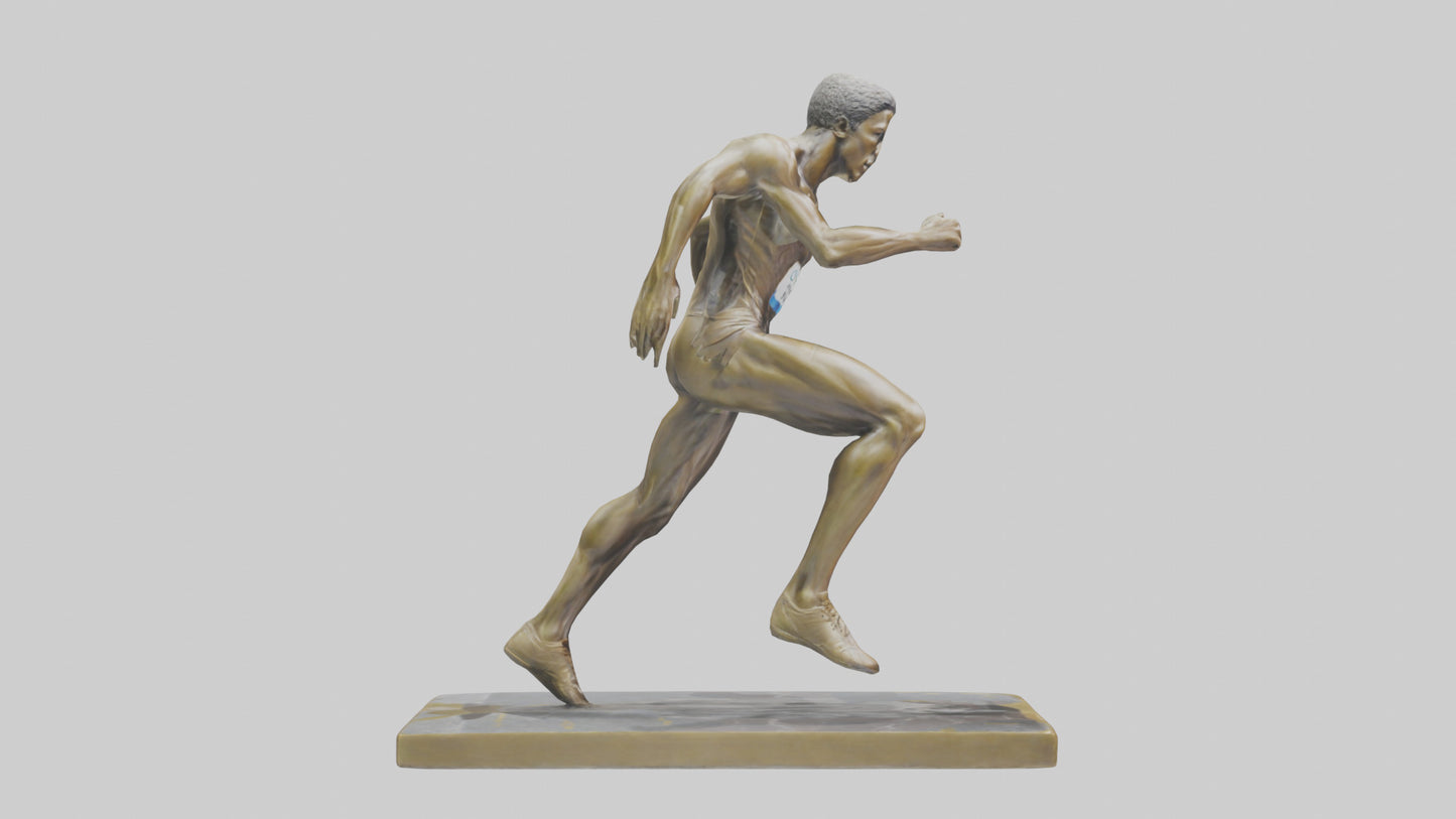 Olympic Sprinter Statue model VR / AR / low-poly