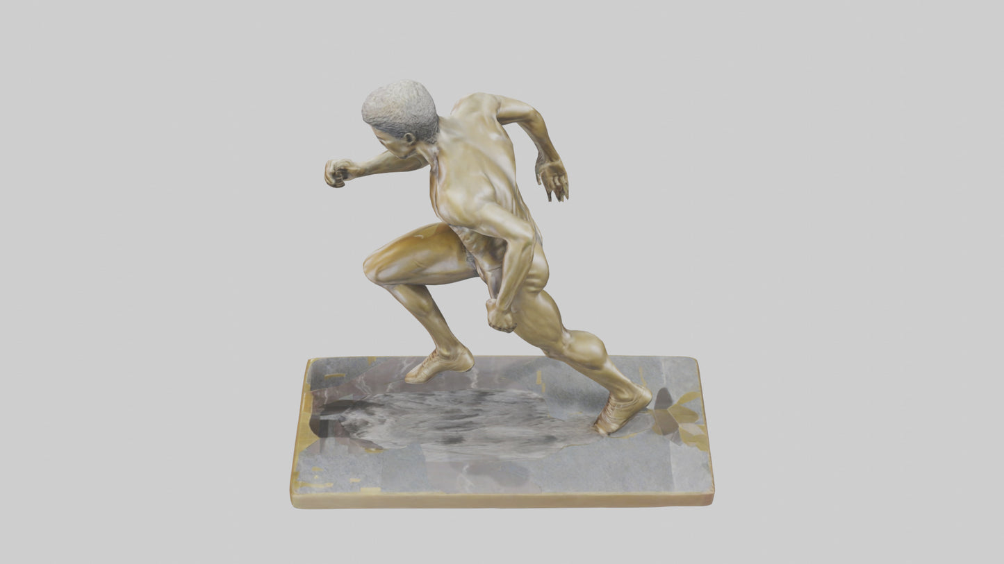 Olympic Sprinter Statue model VR / AR / low-poly
