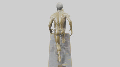 Olympic Sprinter Statue model VR / AR / low-poly