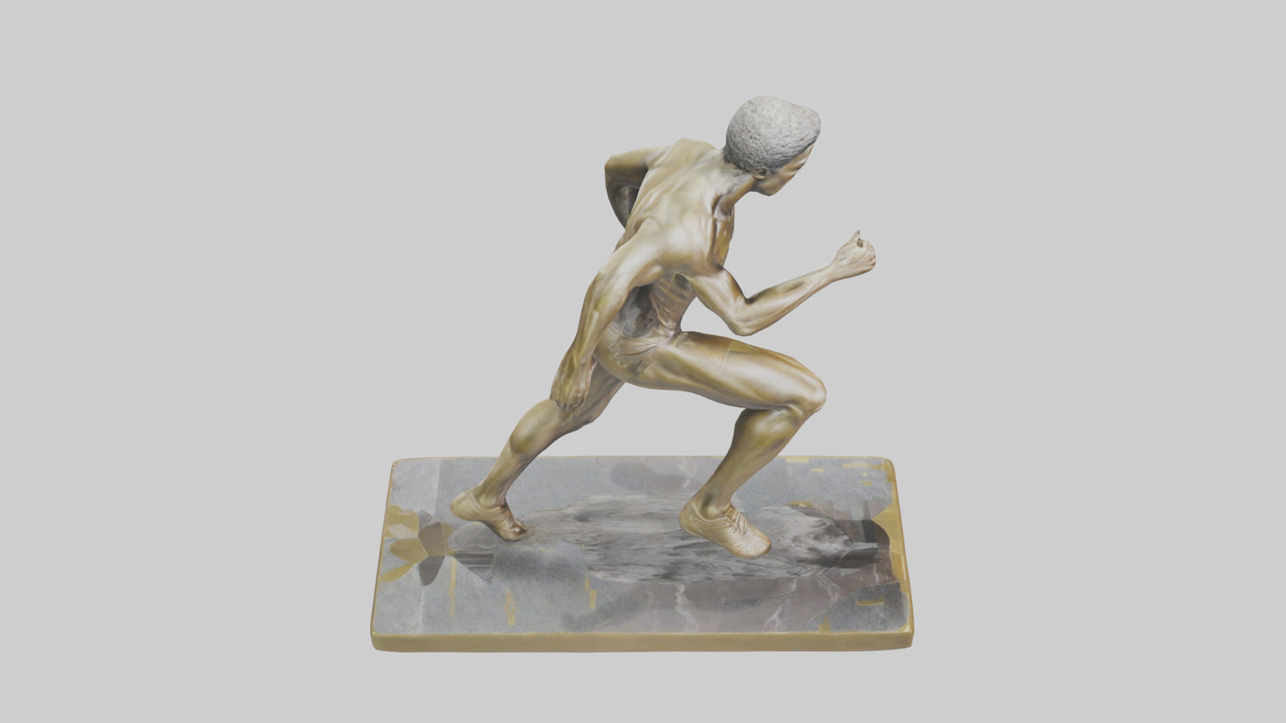 Olympic Sprinter Statue model VR / AR / low-poly